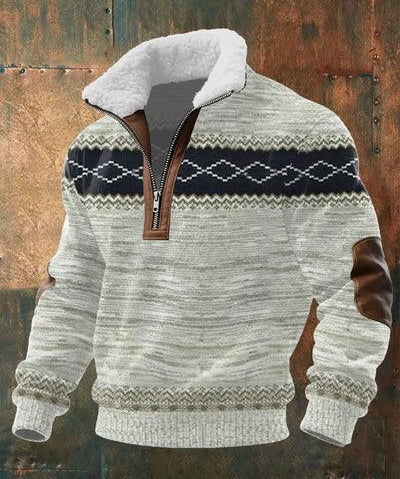 Adelia voss - Jersey con cremallera y cuello alto con ribete de pelo - Hala Madrid