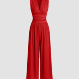 Charity Elegantna Bezrukavna Kombinezon S Širokim Nogavicama Za Sve Prilike I Nošenje Danju I U Večernjim Prilikama