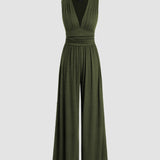 Charity Elegantna Bezrukavna Kombinezon S Širokim Nogavicama Za Sve Prilike I Nošenje Danju I U Večernjim Prilikama