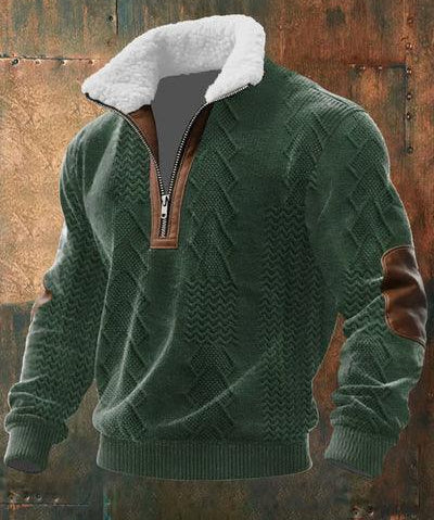 Adelia voss - Jersey con cremallera y cuello alto con ribete de pelo - Hala Madrid