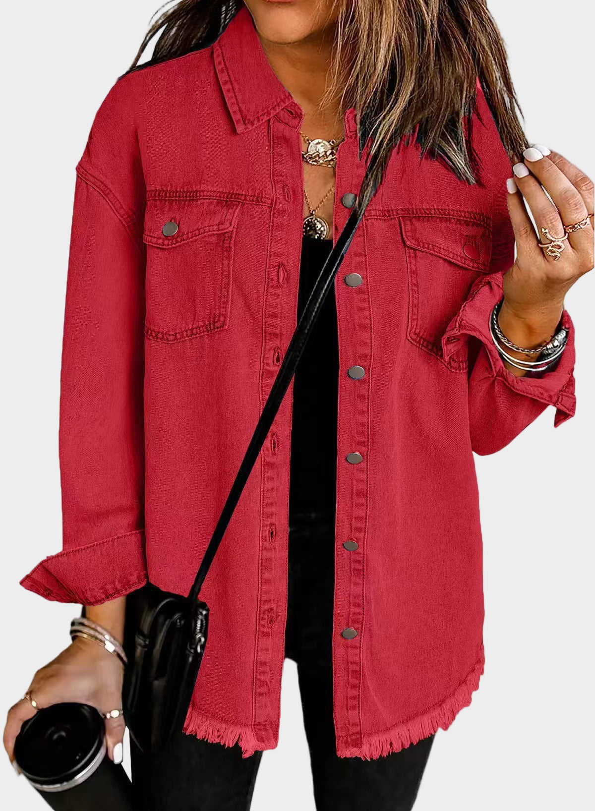 Klasična Traper Jakna S Dugim Rukavima Za Casual Stil