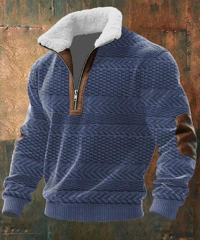 Adelia voss - Jersey con cremallera y cuello alto con ribete de pelo - Hala Madrid