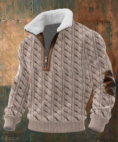 Adelia voss - Jersey con cremallera y cuello alto con ribete de pelo - Hala Madrid