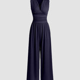 Charity Elegantna Bezrukavna Kombinezon S Širokim Nogavicama Za Sve Prilike I Nošenje Danju I U Večernjim Prilikama