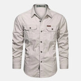 José | Camisa de Manga Larga con Botones y Bolsillos - Hala Madrid