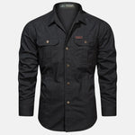 José | Camisa de Manga Larga con Botones y Bolsillos - Hala Madrid