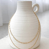 Dani Lančani Set Zlatni Lanac Sa Link Lancom I Tankim Loptastim Lančićem Uz Podešavanje Od 40 cm