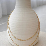 Dani Lančani Set Zlatni Lanac Sa Link Lancom I Tankim Loptastim Lančićem Uz Podešavanje Od 40 cm