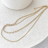 Dani Lančani Set Zlatni Lanac Sa Link Lancom I Tankim Loptastim Lančićem Uz Podešavanje Od 40 cm