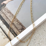 Dani Lančani Set Zlatni Lanac Sa Link Lancom I Tankim Loptastim Lančićem Uz Podešavanje Od 40 cm