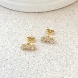 Sophie Naušnice Zlatne Boje Sa Tri Sjajna Kamenčića Za Elegantnu Izjavu I Svaki Dan