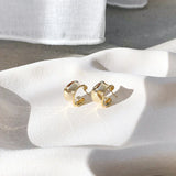 Erin Hoop Naušnice Zlato Platerane Nepravilnog Oblika S Debelim Remenom Duljine 18 Milimetara I Širine 11 Milimetara