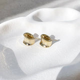 Erin Hoop Naušnice Zlato Platerane Nepravilnog Oblika S Debelim Remenom Duljine 18 Milimetara I Širine 11 Milimetara