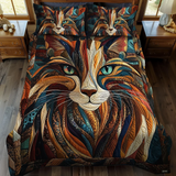 3 Piece Quilted Bedding Set – Gentle Purrs