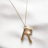 Inicijalna Zlatna Ogrlica Sa Privjeskom Slova P I T Na Lančiću S Dva Podesiva Duga Lančica Za Slojevito Nošenje