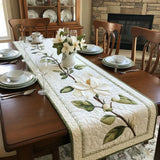Quilted Table Runner - Rustic Magnolia Blossom
