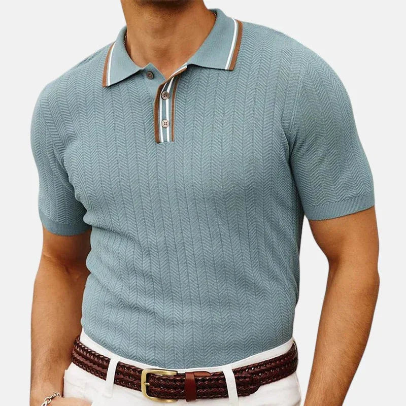 Raúl | Polo con Cuello Rayado - Hala Madrid