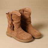 Eleanor Retro Gležnjače Žene Udobne Sa Vintage Britanskim Stilom Od Suedea Za Svakodnevno Nošenje