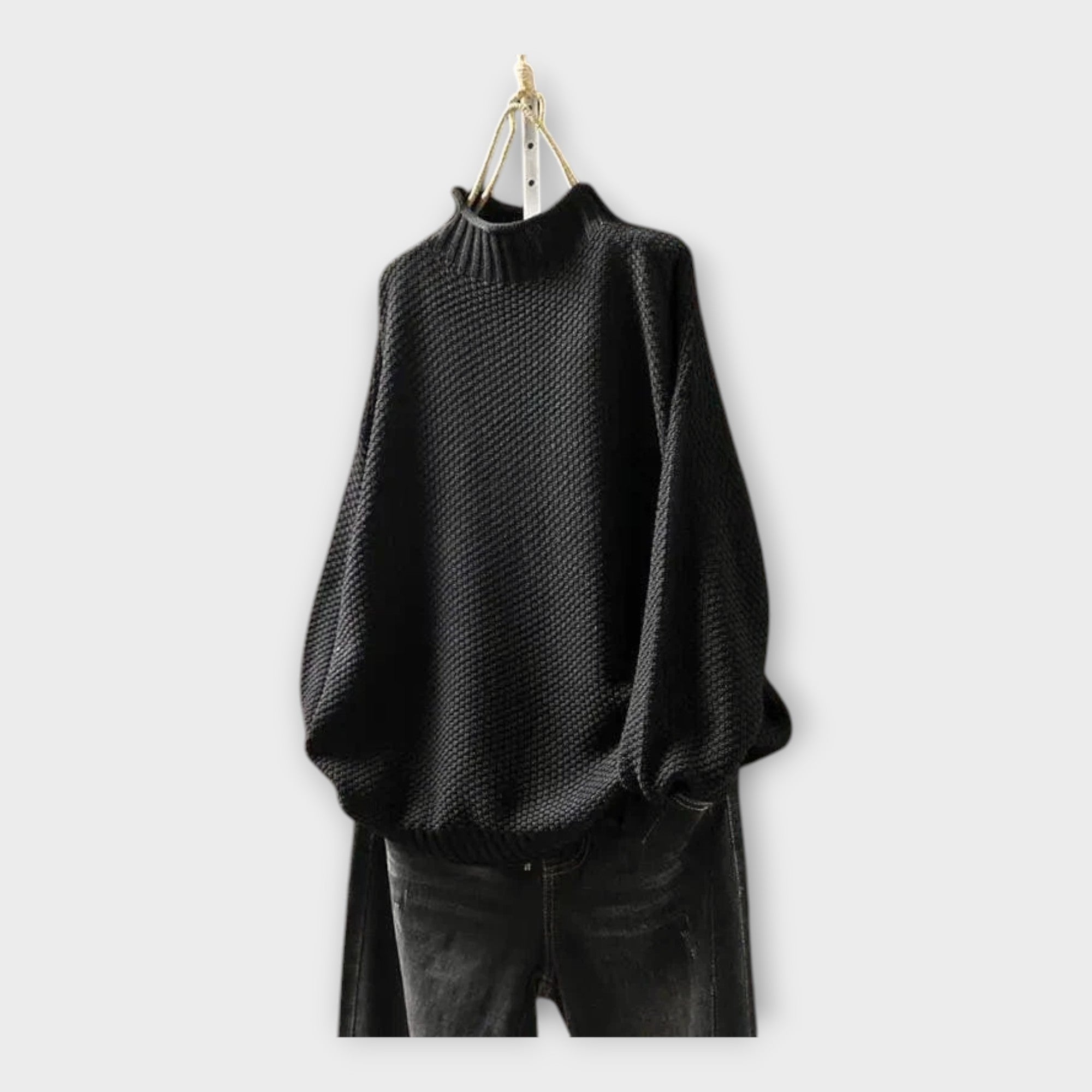 Pleteni Pulover Sa Visokim Ovratnikom Za Zimu I Stil