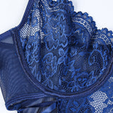 Christina Bodi Prozirni Čipkasti Sa Cvjetnim Uzorkom I Bočnim Čvorom Za Eleganciju I Zavodljivost