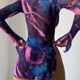 Mira Elastična Haljina S Apstraktnim Uzorkom Za Moderan I Elegantan Izgled Bez Napora