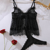 Rosa Set Gornji Dio od Mreže Senzualan Dizajn Slip za Žene Elegantan i Udoban Kompleti Lingerie