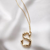 Inicijalna Zlatna Ogrlica Sa Privjeskom Slova P I T Na Lančiću S Dva Podesiva Duga Lančica Za Slojevito Nošenje