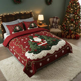 3 Piece Quilted Bedding Set – Father Christmas Workshop