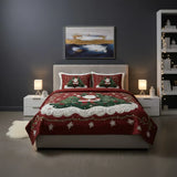 3 Piece Quilted Bedding Set – Father Christmas Workshop