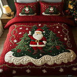 3 Piece Quilted Bedding Set – Father Christmas Workshop