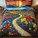 3 Piece Quilted Bedding Set – Sunbeam