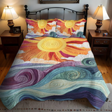 3 Piece Quilted Bedding Set – Solar Charm