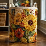 Sunflower Bliss | Quilted Laundry Hamper