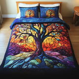 3 Piece Quilted Bedding Set – Tree Of Life