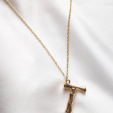 Inicijalna Zlatna Ogrlica Sa Privjeskom Slova P I T Na Lančiću S Dva Podesiva Duga Lančica Za Slojevito Nošenje