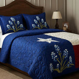 3 Piece Quilted Bedding Set – Texas Pride