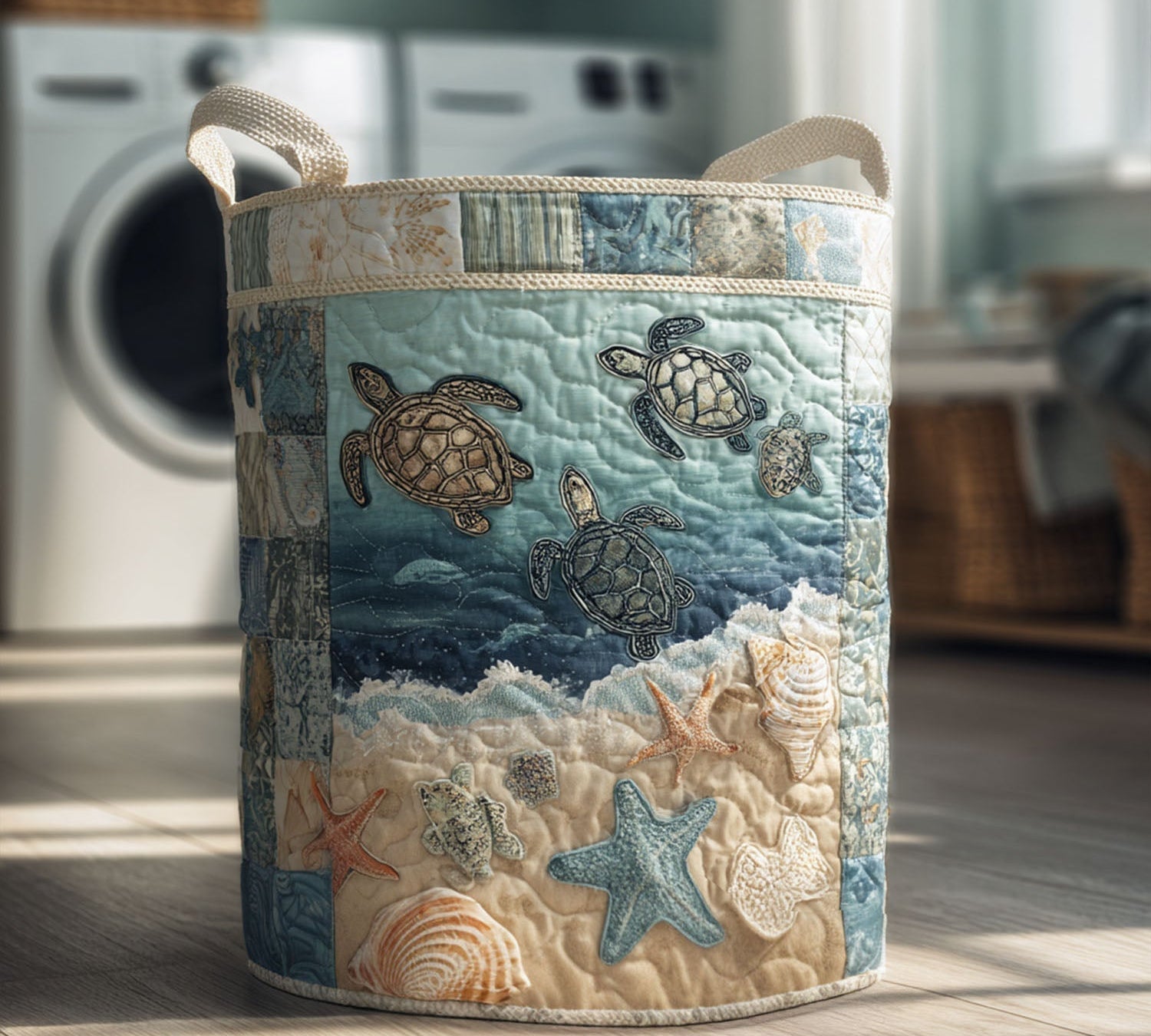 Handcrafted Padded Turtle Basket