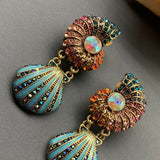 Amalia Naušnice Flicker Shell Sa Sjajnim Školjkama Za Primorski Stil I Univerzalnu Nosivost