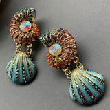 Amalia Naušnice Flicker Shell Sa Sjajnim Školjkama Za Primorski Stil I Univerzalnu Nosivost