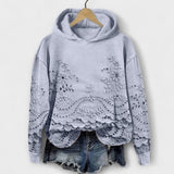 Elegantan Hoodie S Delikatnim Čipkastim Detaljima Dizajna
