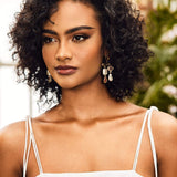 Barokne Šarene Naušnice S Draguljima I Perlama Za Eleganciju Na Posebne Prilike Sa Živopisnim Kamenjem Za Dotičan Efekt