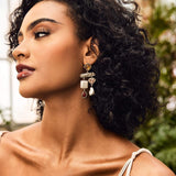 Barokne Šarene Naušnice S Draguljima I Perlama Za Eleganciju Na Posebne Prilike Sa Živopisnim Kamenjem Za Dotičan Efekt