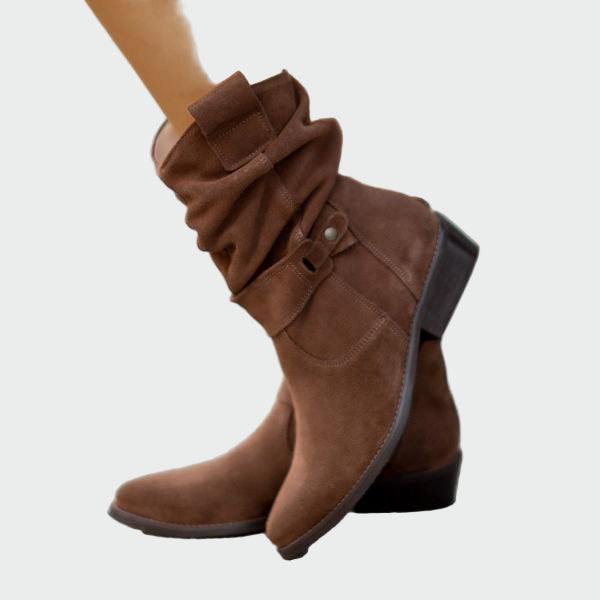 Vječne Udobne Ženske Gležnjače Od Brušene Kože Za Sve Dane Sa Boho Detaljem I Udobnom Prilagodbom