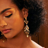 Naušnice Od Mesinga S Lišćem Viseće Za Elegantan Stil I Prirodni Zemljani Dojam Za Svaku Prigodu