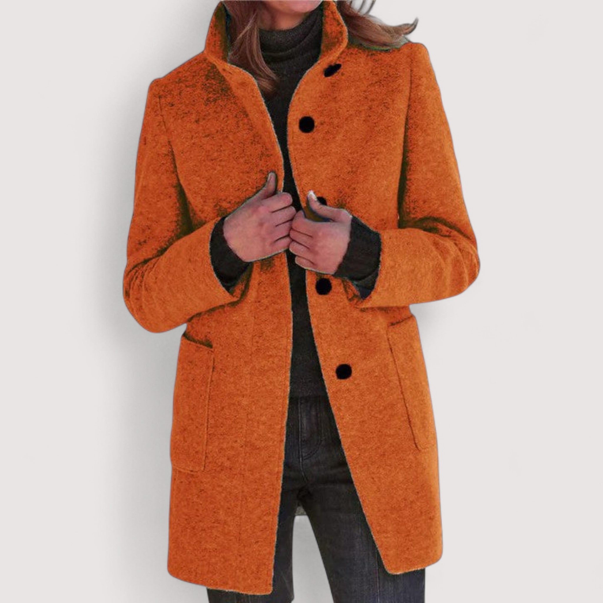 Amina Klasični Kaput Od Mješavine Vune Za Ured I Prilikama