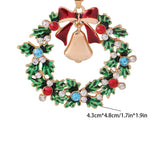 Božićni Vijenac Sa Privjeskom Zvona Lančić Od Legure Sa Sjajnim Kristalima Za Elegantan Blagdanski Stil