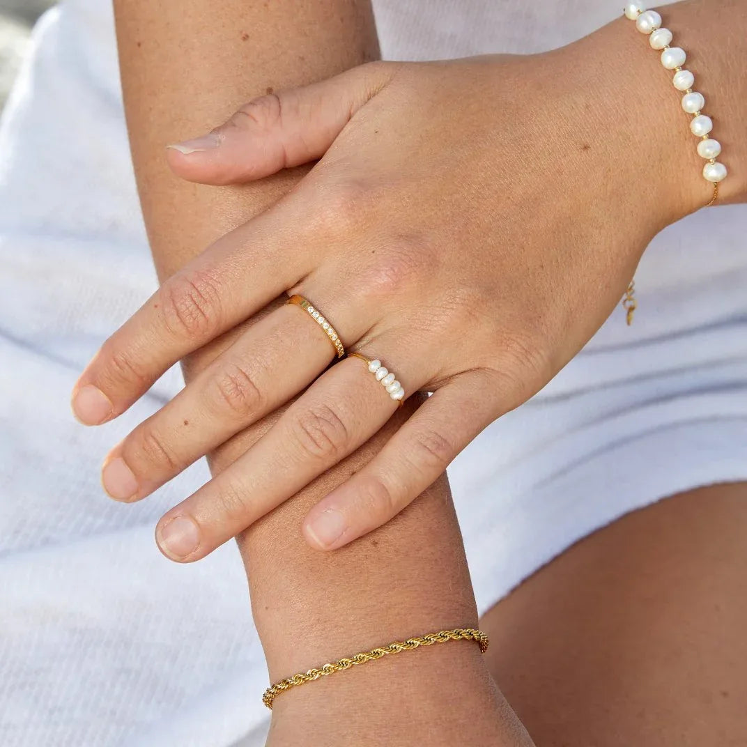 Silva - Anillo de perlas de agua dulce - Hala Madrid