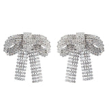 Naušnice U Obliku Mašne S Kristalima Za Svečane Prigode I Elegantan Dnevni Stil