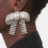 Naušnice U Obliku Mašne S Kristalima Za Svečane Prigode I Elegantan Dnevni Stil