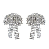 Naušnice U Obliku Mašne S Kristalima Za Svečane Prigode I Elegantan Dnevni Stil